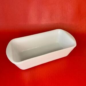 Vintage Glasbake MIlk Glass Jeanette Loaf Pan | 1.5 Qt.